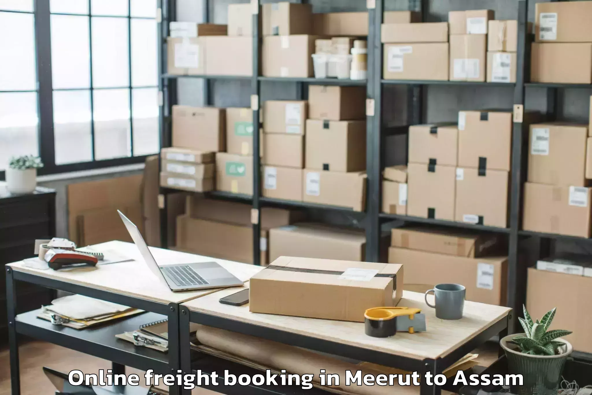 Affordable Meerut to Dibrugarh Online Freight Booking